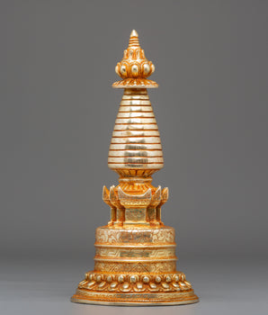 Traditional Tibetan Ritual Stupa | Sacred Buddhist Symbol of Enlightenment