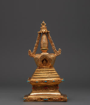 Tibetan Stupa Altar Statue 