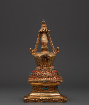 Tibetan Buddhist Stupa Statue
