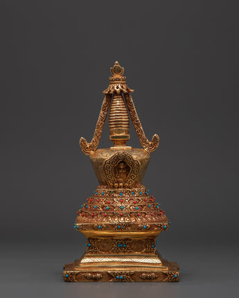 Tibetan Buddhist Stupa Statue