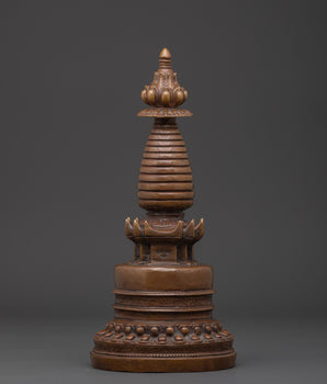 Handcrafted Tibetan Stupa Statue