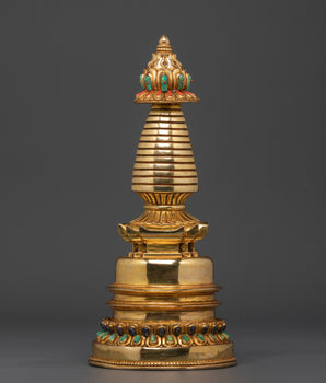 Nepalese copper stupa