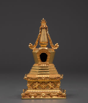Buddhist Gold plated stupa mounds