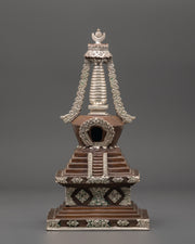 Oxidized Copper Tibetan Buddhist Stupa | Symbol of Mindfulness