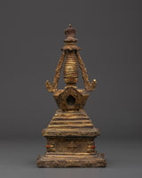 Gold Plated Himalayan Stupa