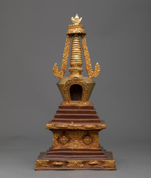 Copper Stupa Statue
