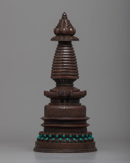 Home Decor Copper Stupa