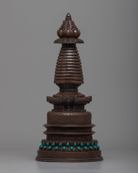 Home Decor Copper Stupa