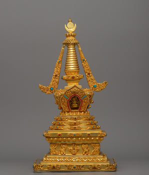 Machine-Made Buddha Stupa Statue