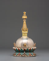 24k Gold Plated Tibetan Stupa