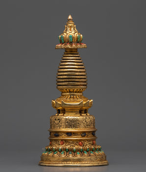 Authentic Tibetan Stupa Statue 