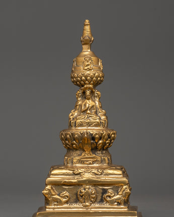 Handcrafted traditional Buddhist stupa 