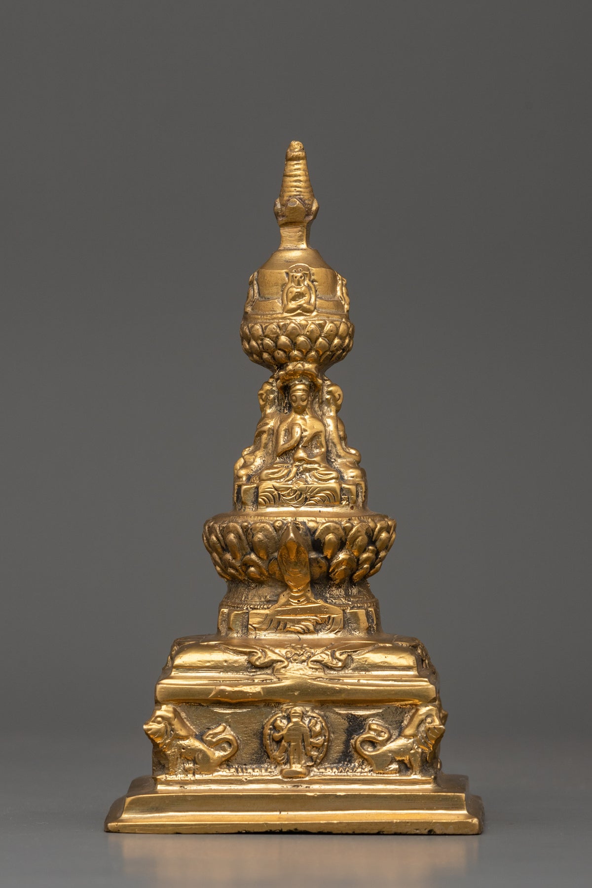 Handcrafted traditional Buddhist stupa 