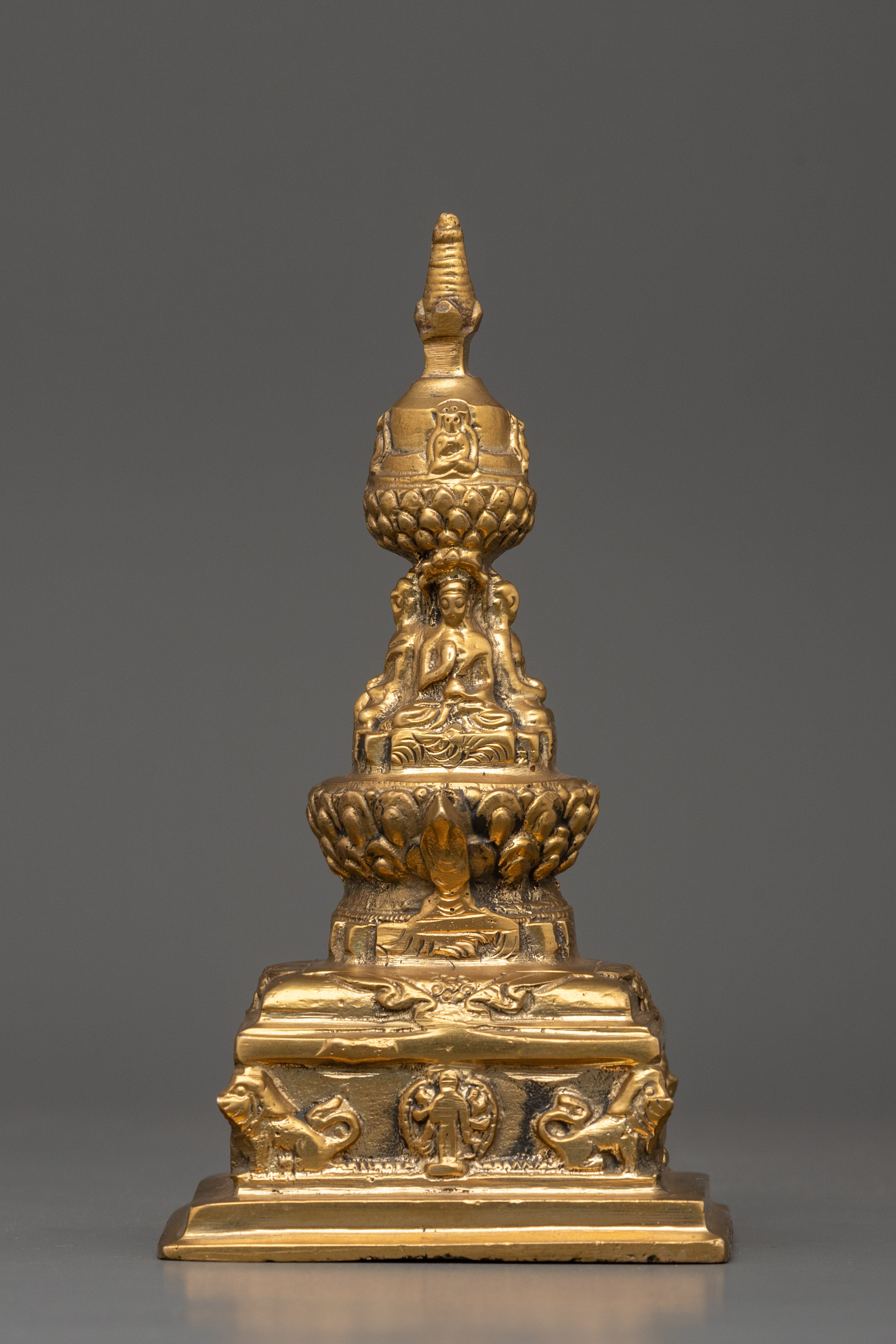 Handcrafted traditional Buddhist stupa 