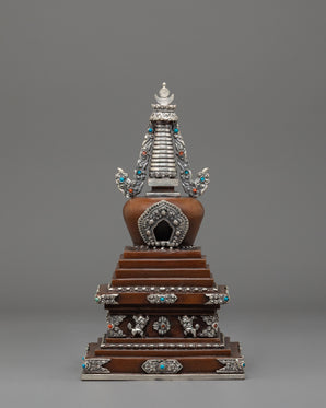 Oxidized Copper Stupa for Ceremonies