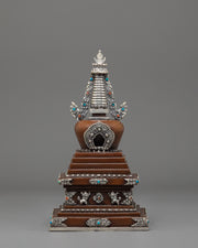 Oxidized Copper Stupa for Ceremonies