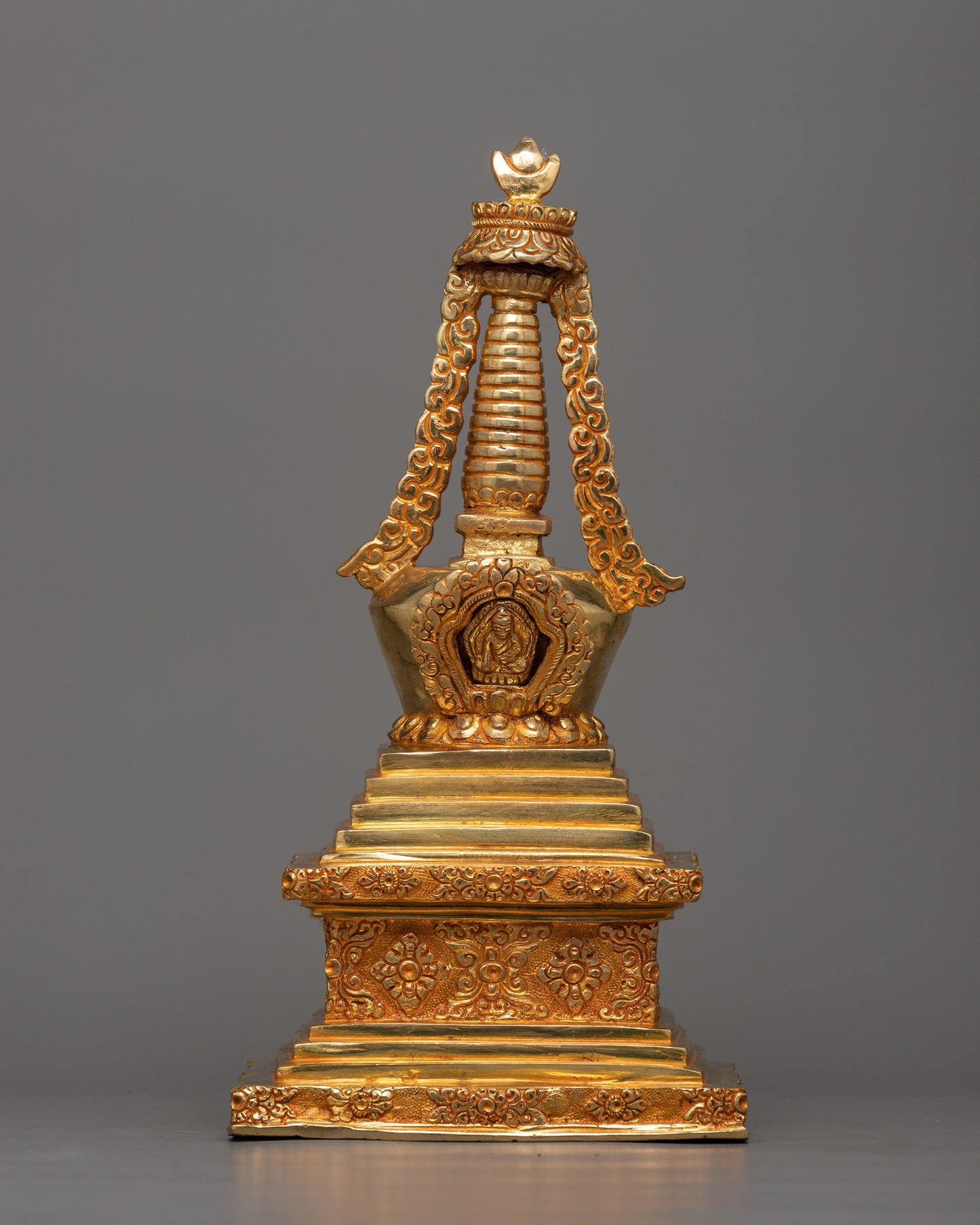 Gold-Adorned Buddha Stupa