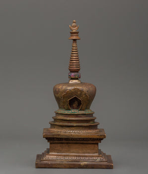 oxidized-copper-stupa-for-shrine