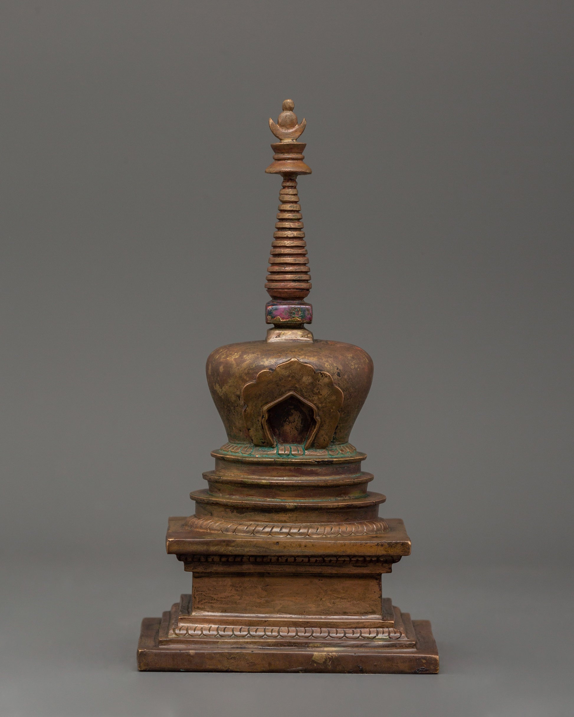 oxidized-copper-stupa-for-shrine