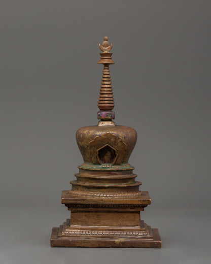 oxidized-copper-stupa-for-shrine