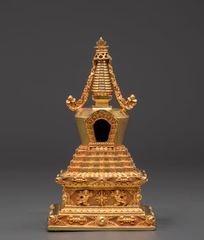 Buddhist gold plated shrine