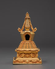 Buddhist gold plated shrine