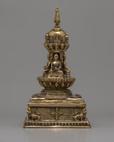 Brass Stupa Statue 
