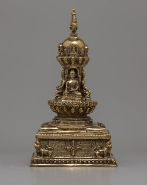Brass Stupa Statue