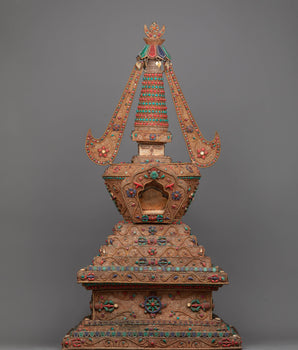 Copper Stupa Tibetan Altar