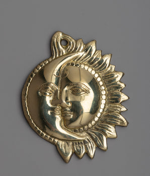 Brass Sun and Moon Decor