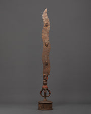 Handcrafted Copper and Iron Sword with Skull Engraving