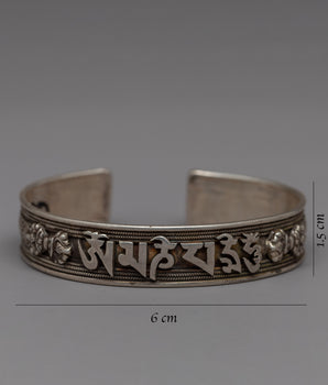 Handmade Tibetan Silver Cuff Bracelet | Exquisite Artistry and Timeless Elegance