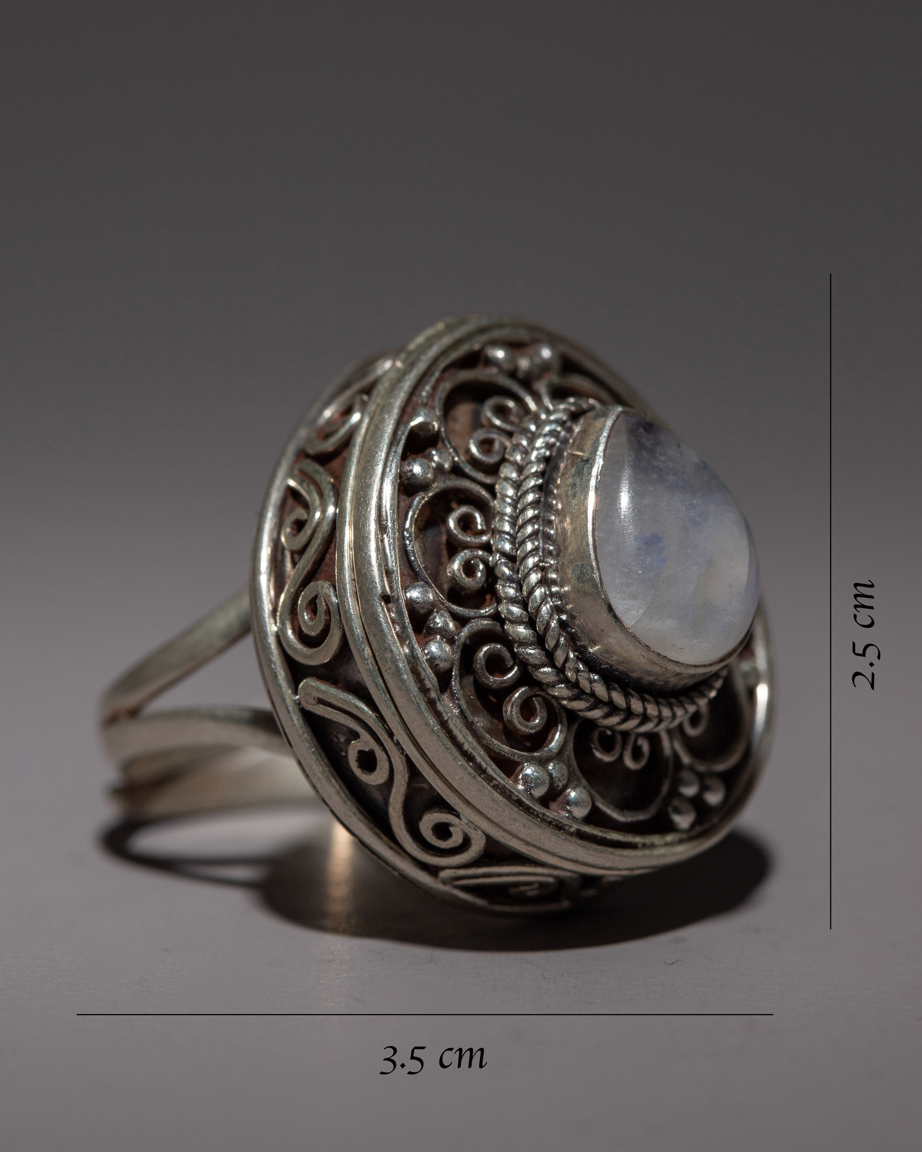 Moon Stone Ring | Artisan Crafted Gemstone Jewelry"