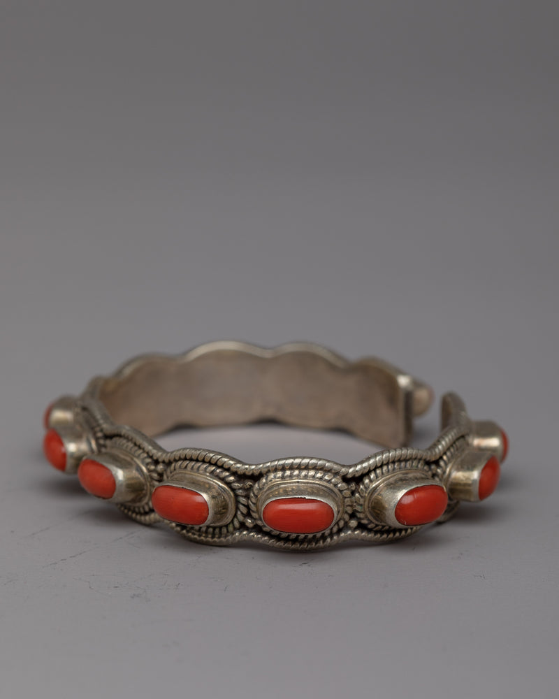 Red Coral Stone Bracelet