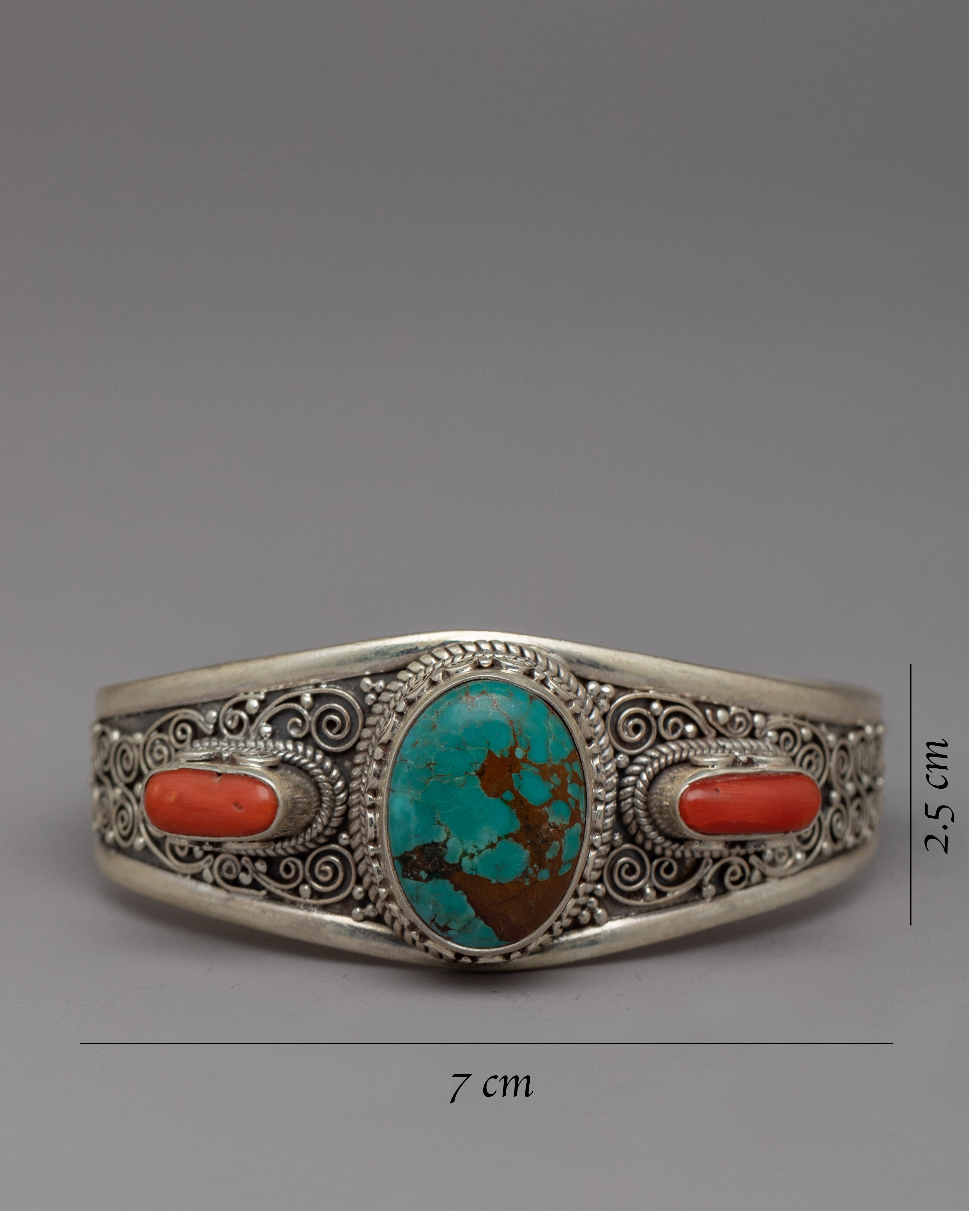 Handcrafted Silver Turquoise Bracelet | A Stunning Accent for Any Occasion