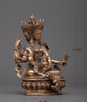 Vasudhara Copper Statue | Tibetan Copper Dakini Art