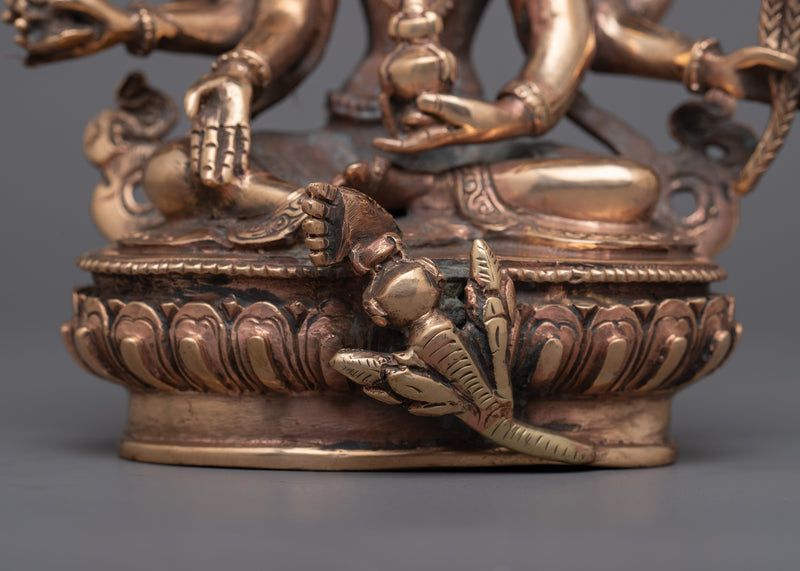 Vasudhara Copper Statue | Tibetan Copper Dakini Art