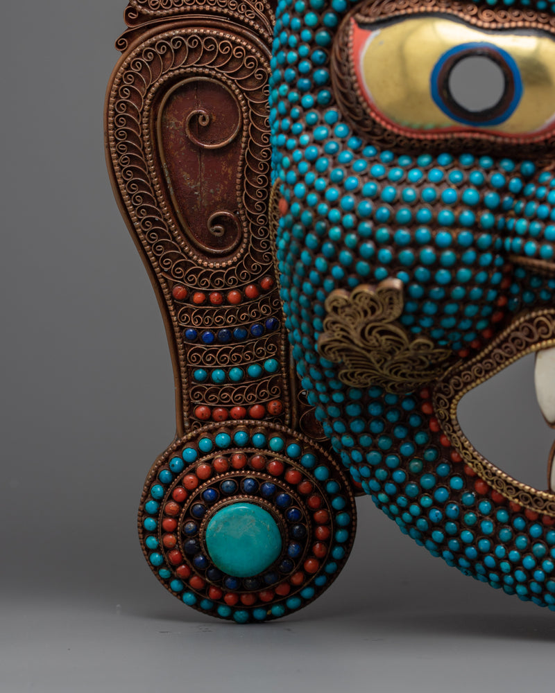 Tibetan Bhairav Mask | Handcrafted Symbol of Wrathful Deity