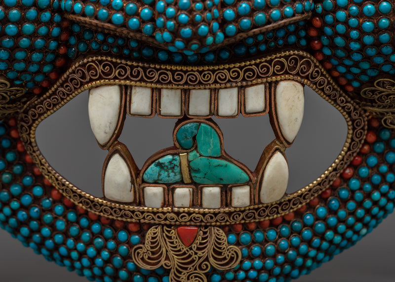 Tibetan Bhairav Mask | Handcrafted Symbol of Wrathful Deity