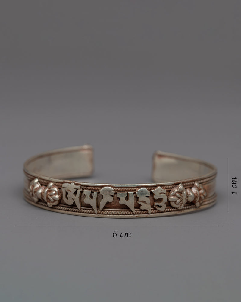 Handcrafted Tibetan Sterling Silver Bracelet | Exquisite Jewelry Piece