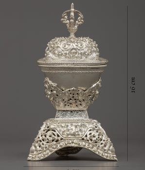 Handcrafted Buddhist Kapala Set | Essential for Tibetan Buddhist Offerings