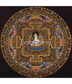 Original Hand Pained White Tara Mandala Thangka