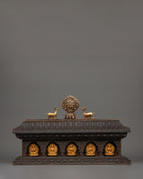 Bodhisattva Figures with Wooden Altar