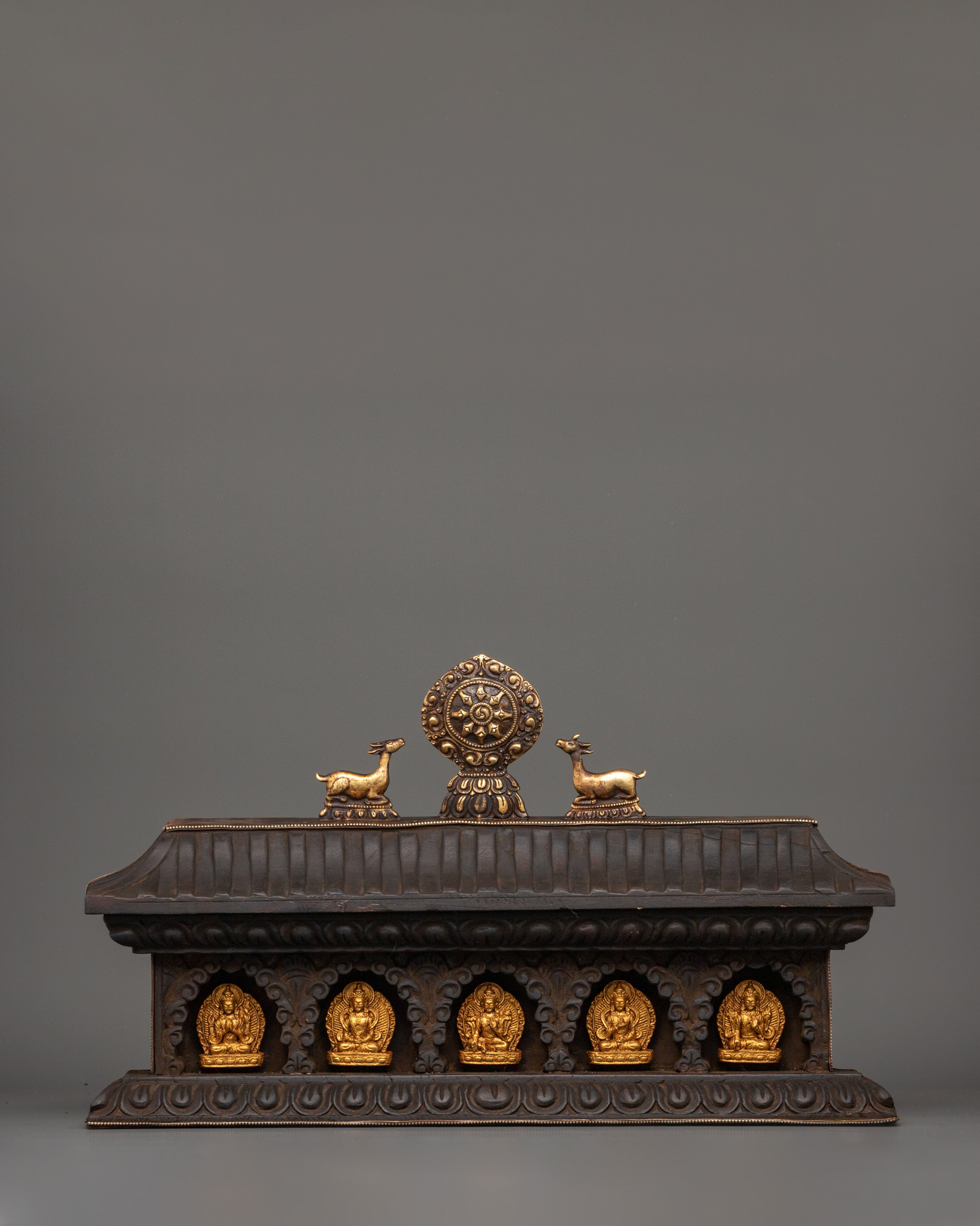 Bodhisattva Figures with Wooden Altar