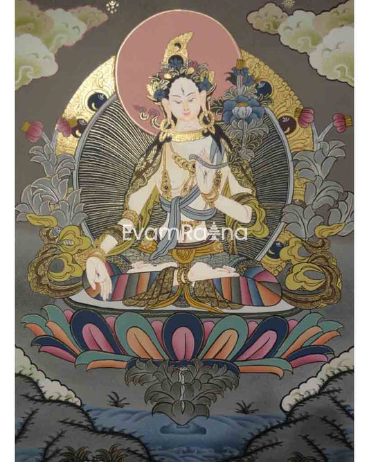 Hand-Painted White Tara