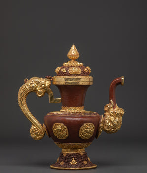 Handcrafted Copper Oxidized Tibetan Teapot