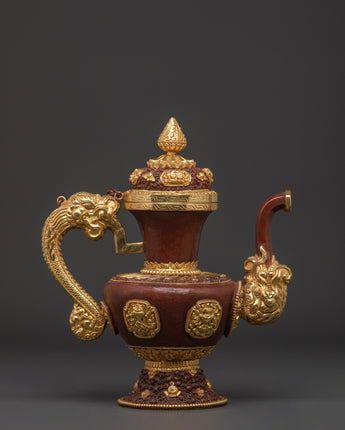 Handcrafted Copper Oxidized Tibetan Teapot