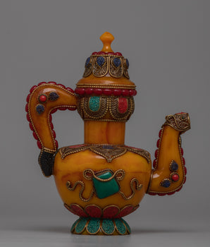Turquoise Coral Lapis Lazuli Wine Pot, Tea Pot