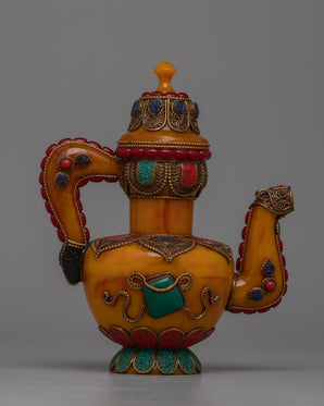 Turquoise Coral Lapis Lazuli Wine Pot, Tea Pot
