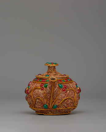Tibetan Gold-Plated Teapot 